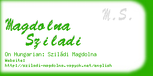 magdolna sziladi business card